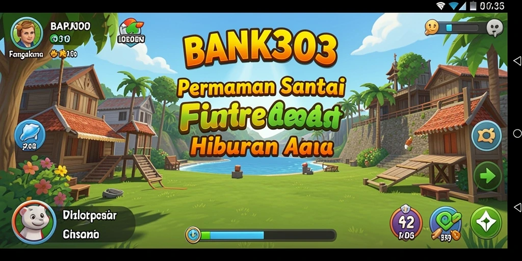 Tampilan gameplay BANK303 yang menarik dan penuh warna.