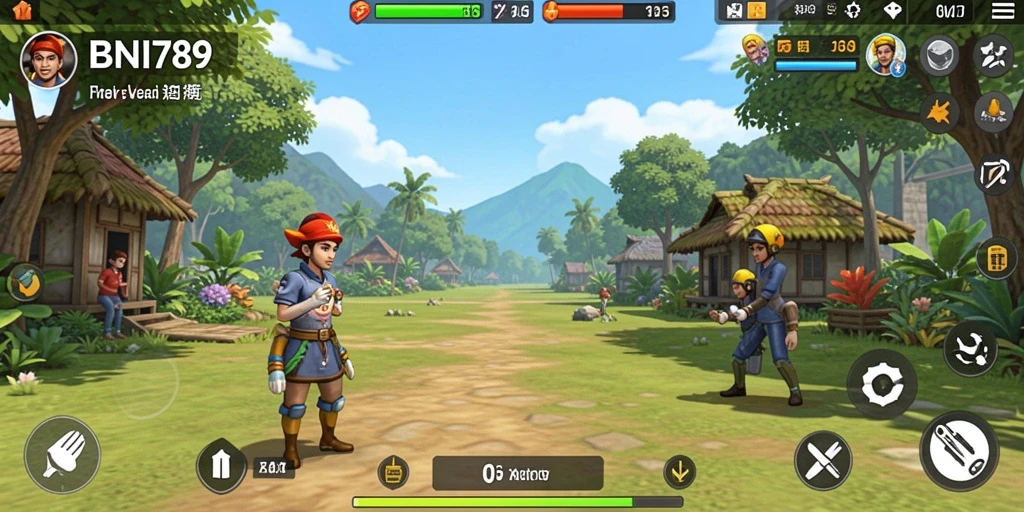 Tampilan gameplay BNI789 yang seru dan penuh warna.