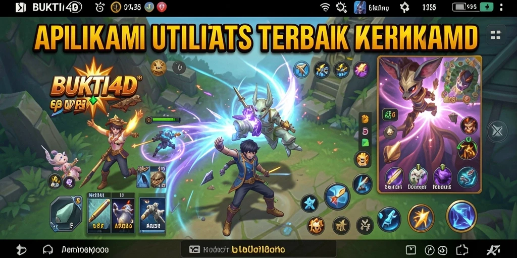 Screenshot utama BUKTI4D menunjukkan antarmuka aplikasi Utility yang menarik.