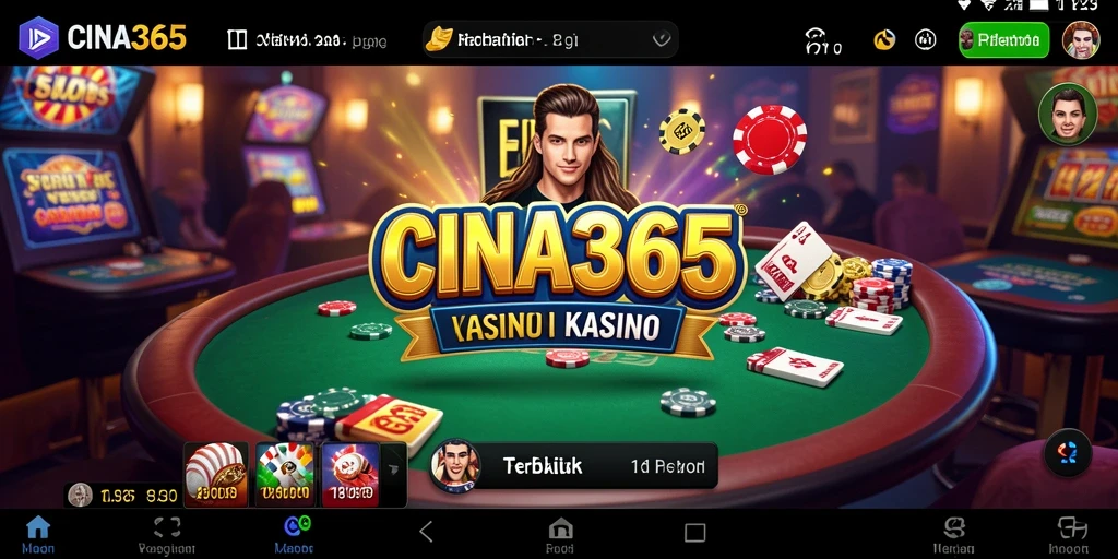 Screenshot gameplay CINA365 menampilkan suasana kasino yang menegangkan.