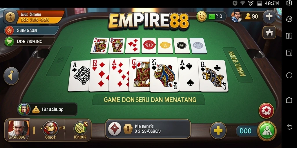 Screenshot gameplay EMPIRE88 menampilkan suasana seru permainan Domino.