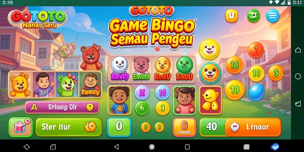 Screenshot GOTOTO menampilkan gameplay Bingo yang mendebarkan.