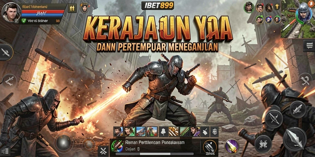 Gameplay menegangkan dalam IBET899 saat mempertahankan kerajaan dari serangan musuh.