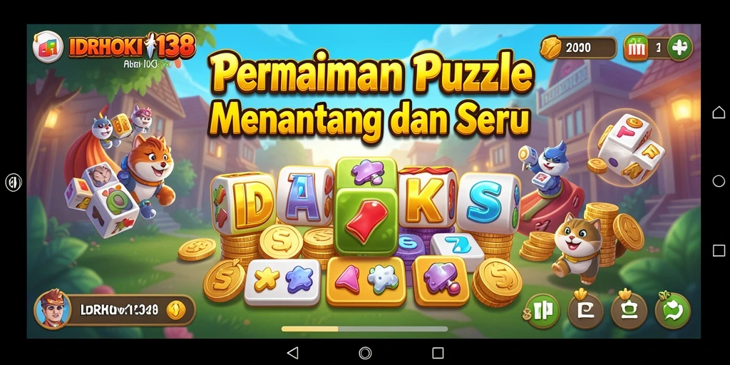 Screenshot gameplay IDRHOKI138 menampilkan suasana seru dan tantangan puzzle.