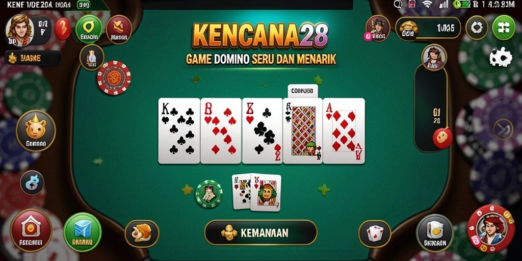 Tampilan gameplay seru KENCANA28 saat bermain domino.
