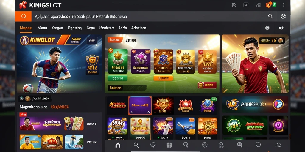 Tampilan antarmuka yang menarik dan mudah digunakan dalam KINGSLOT.