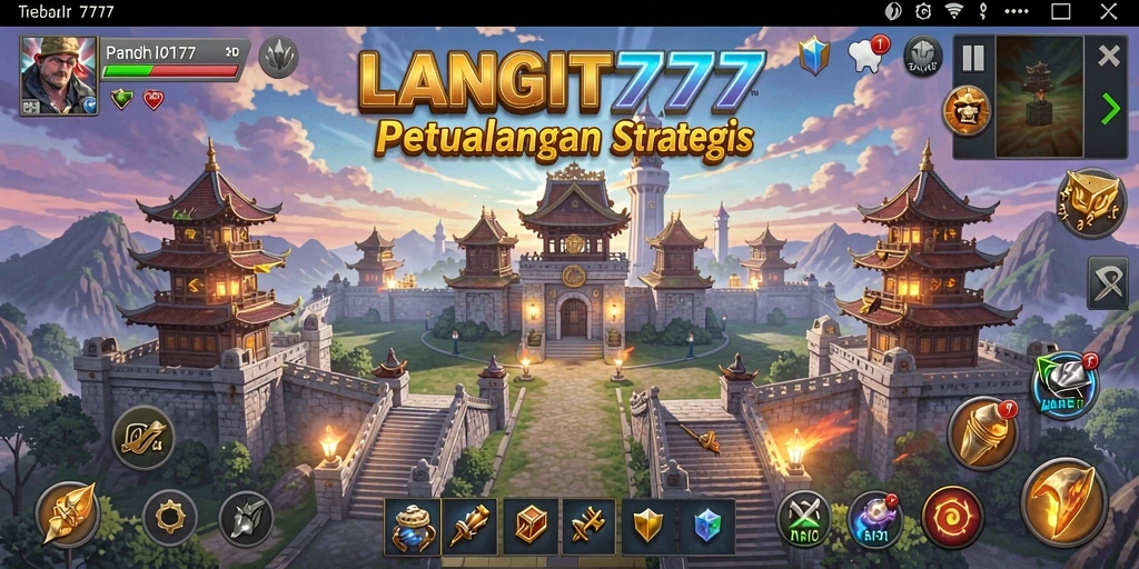 Tampilkan aksi menara dalam pertempuran melawan musuh di LANGIT777.