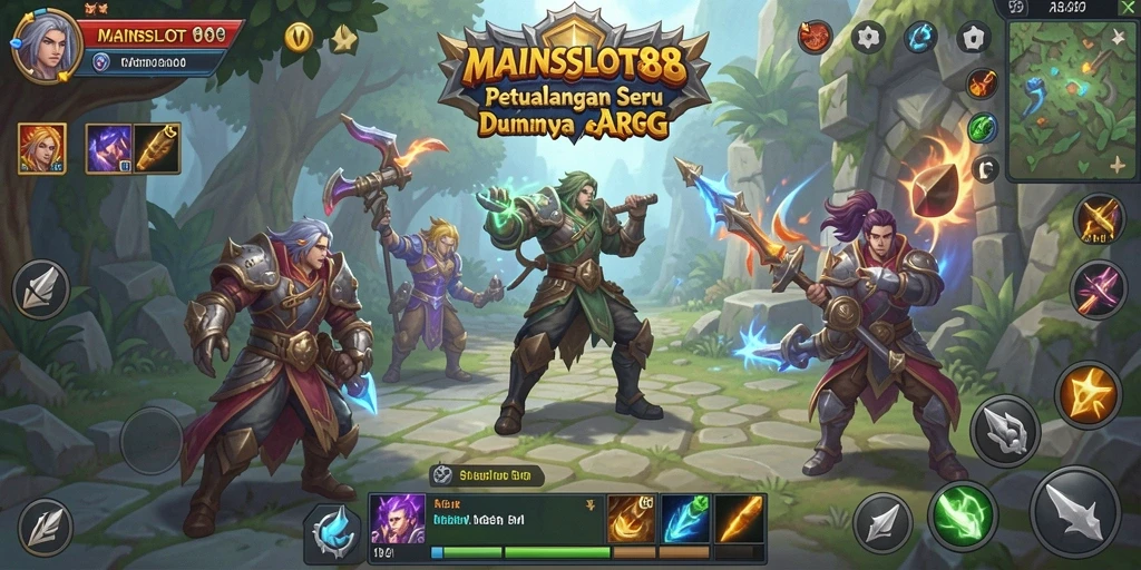 Screenshot gameplay dengan pertarungan seru dan karakter yang menakjubkan.