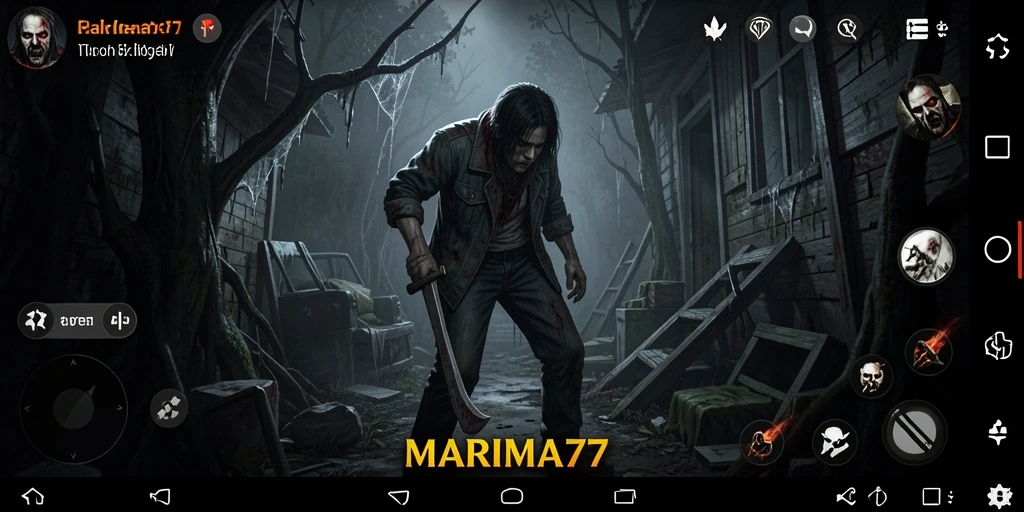 Screenshot MARIMA77 menampilkan suasana mencekam dalam gameplay.