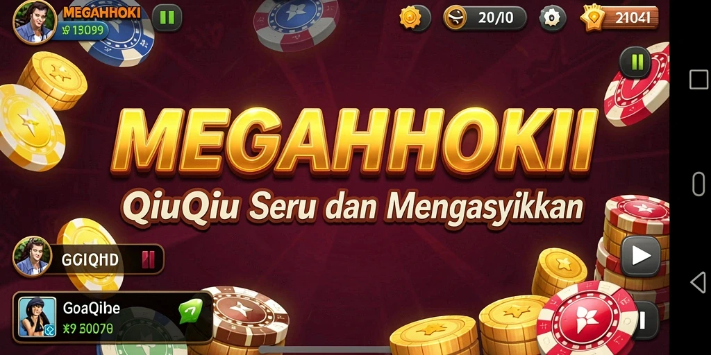 Tampilan gameplay QiuQiu yang seru di MEGAHOKI.