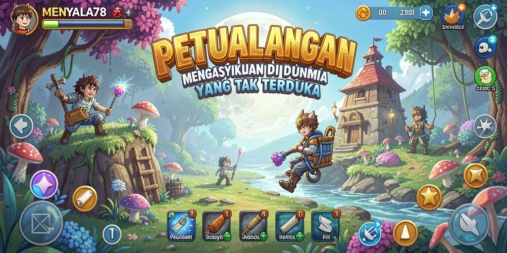 Gameplay seru dalam petualangan epik MENYALA78.