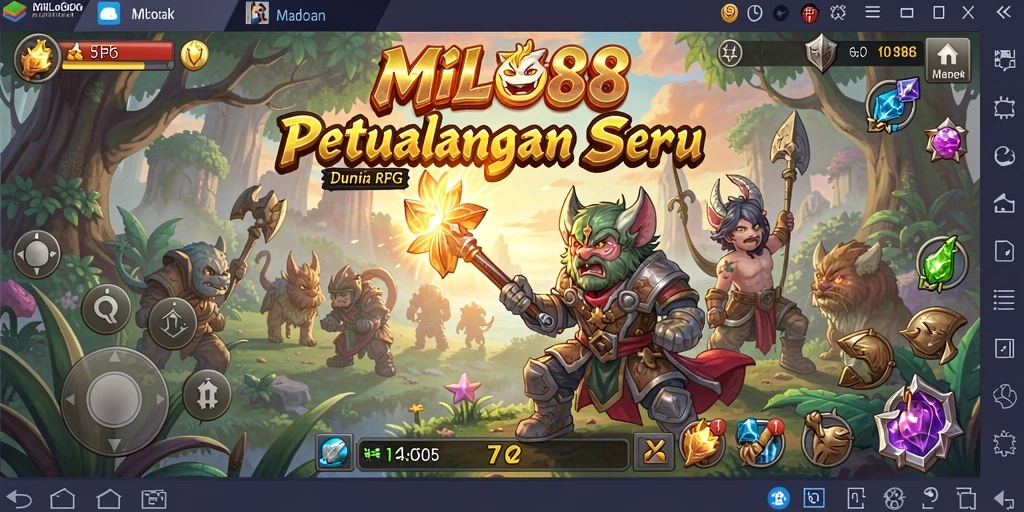 Tampilan gameplay seru di dunia fantastis MILO88.