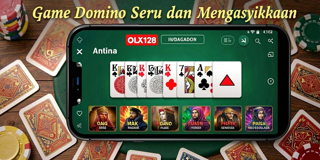 Screenshot gameplay OLX128 menampilkan aksi seru permainan Domino.
