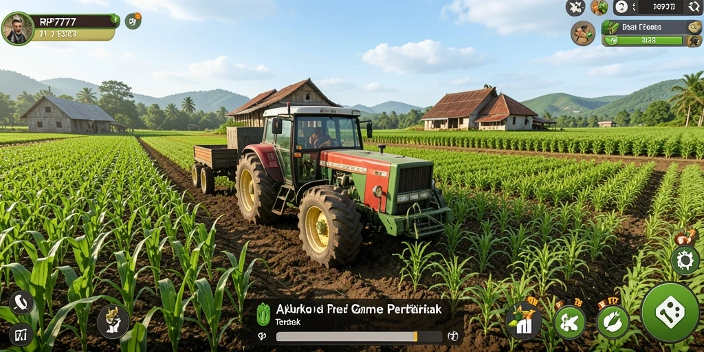 Tampilan gameplay RP777 yang seru dan menarik dalam bertani.