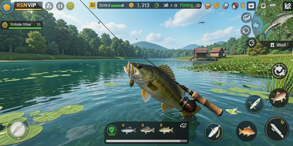 Tampilan gameplay RSNVIP yang memukau dengan sensasi memancing yang nyata.