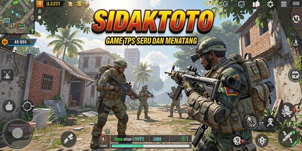 Tampilan permainan seru dalam SIDAKTOTO dengan aksi TPS yang mendebarkan.