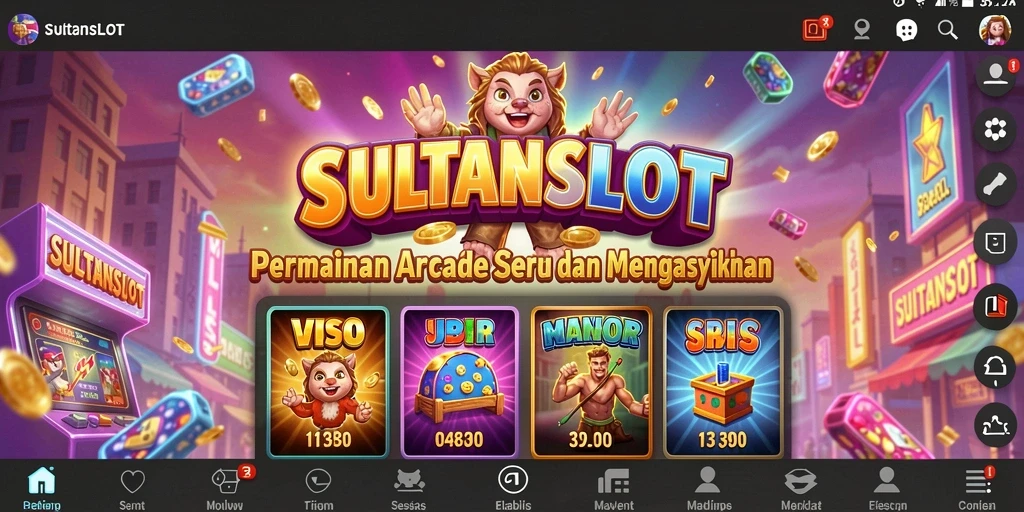 Tampilan gameplay SULTANSLOT yang penuh warna dan seru.