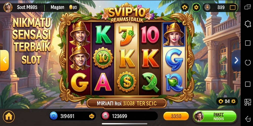 Tampilan penuh warna dari gameplay Slot SVIP10 yang seru dan menarik.