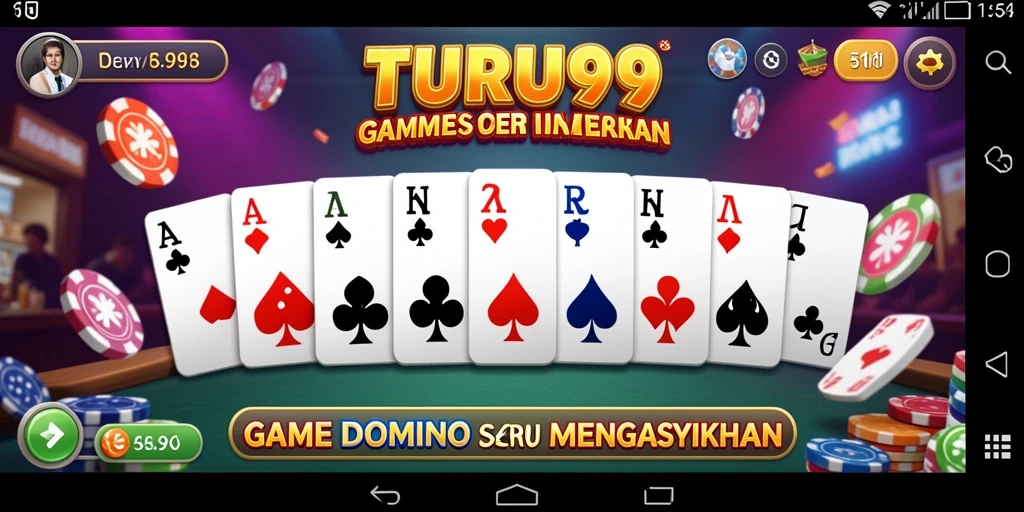 Tampilan gameplay TURU99 yang seru dalam permainan Domino.