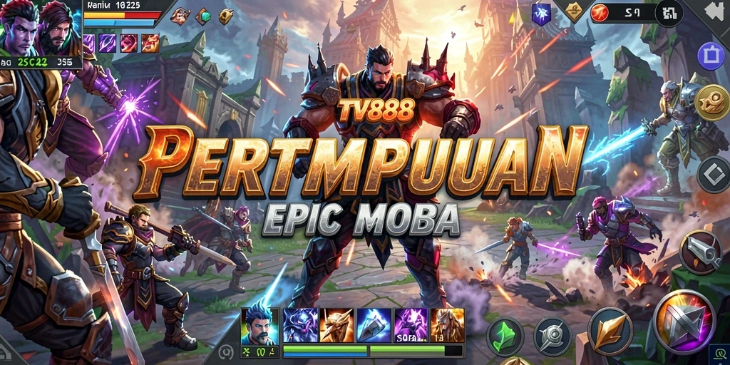 Tangkapan layar dari gameplay seru MOBA TV888.